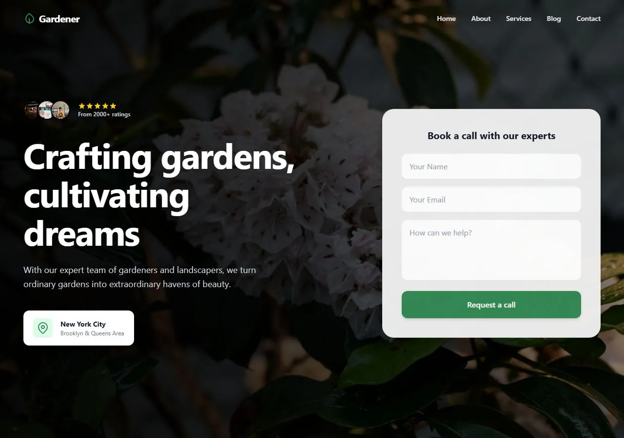 Gardening Service Landing Page