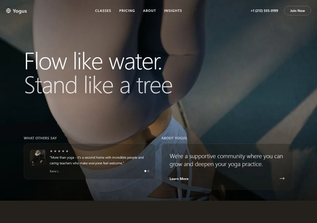 Zen Yoga Landing Page