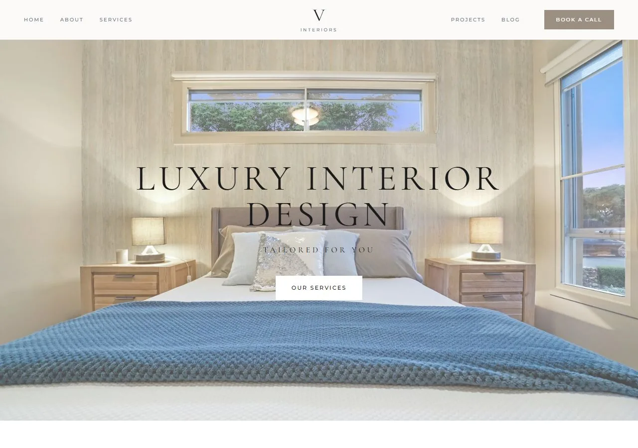 Luxury Interiors Landing Page