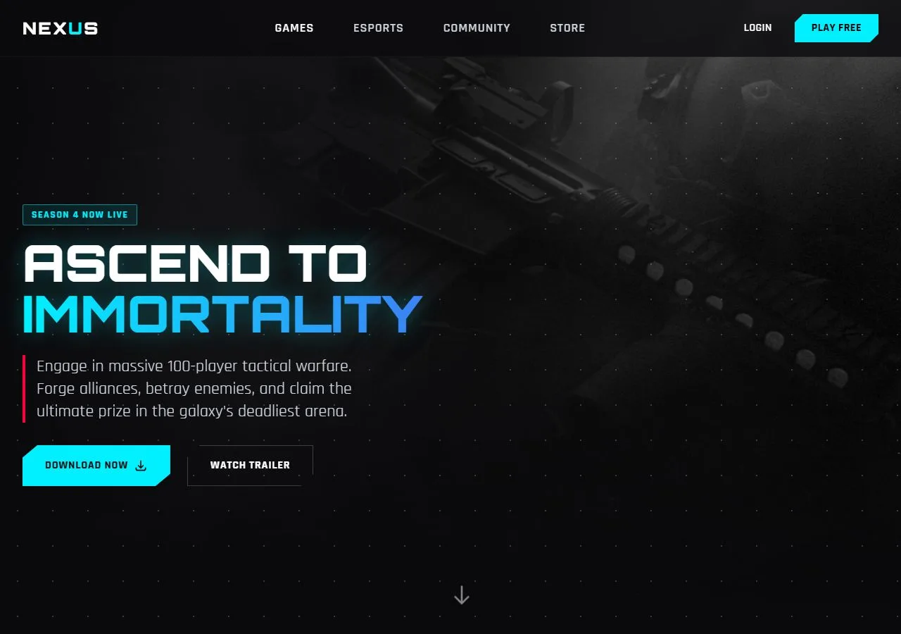 Nexus Gaming Landing Page