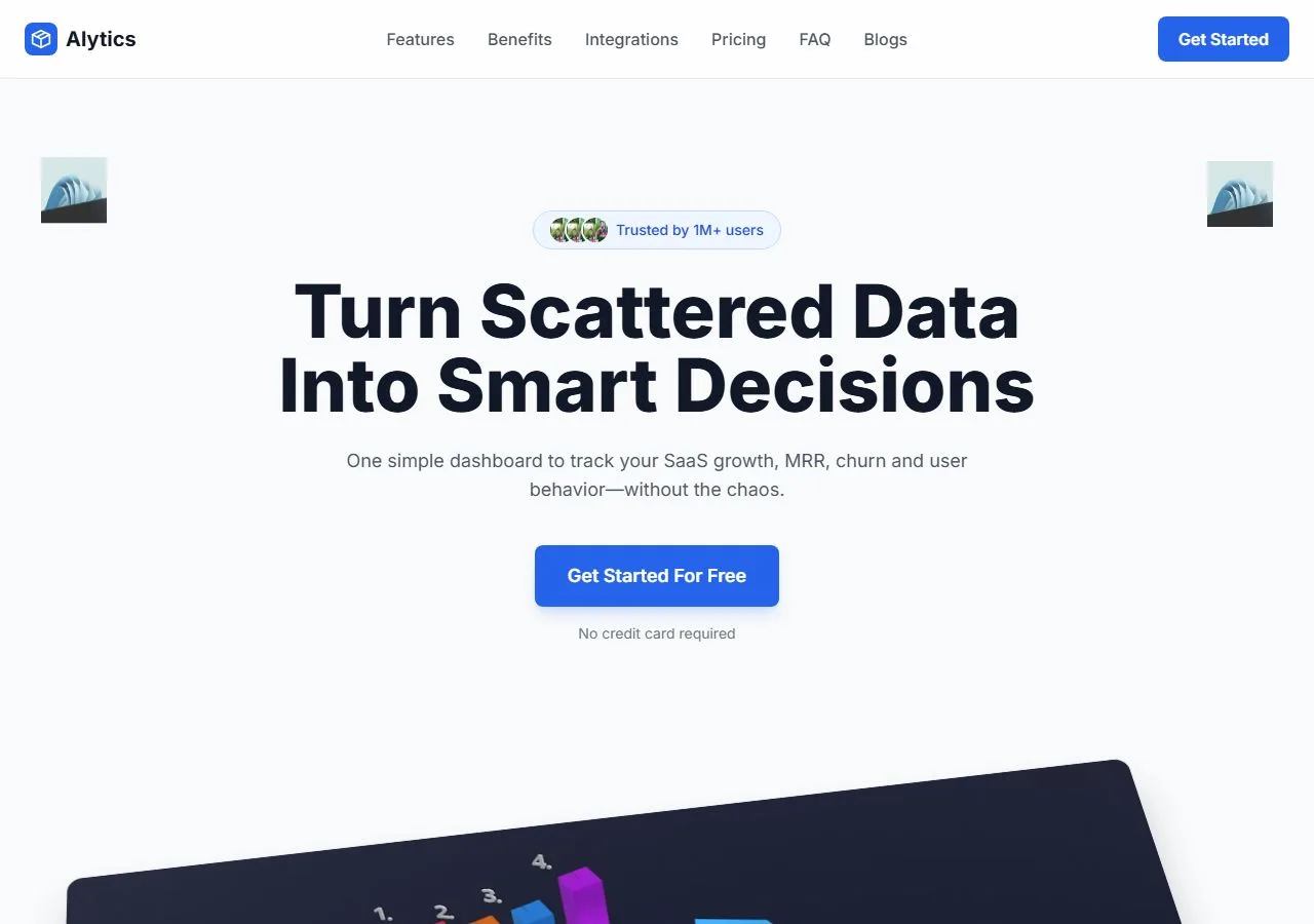 SaaS Analytics Dashboard Landing Page