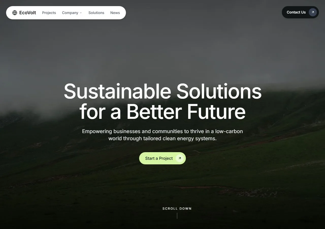 Clean Energy Landing Page