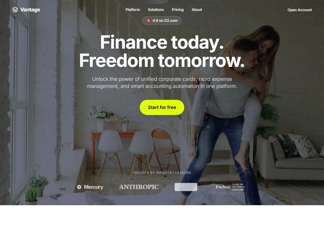 Modern Finance Landing Page