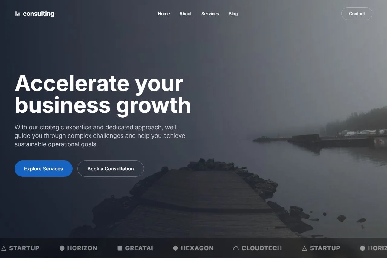 Professional Consulting Landing Page