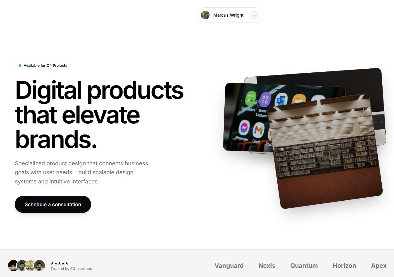 Designer Portfolio Landing Page