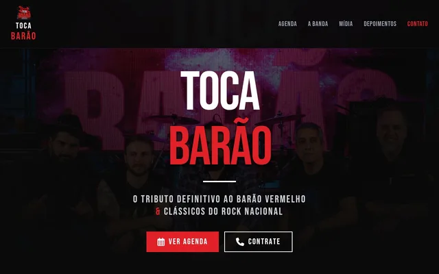 Quero criar um website para minha banda que contenha detalhes sobre agenda, integrantes, telefones p